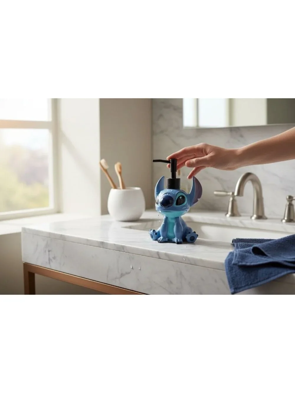 Stitch Soap Dispenser Pump For Bathroom Or Kitchen - Disney Décor